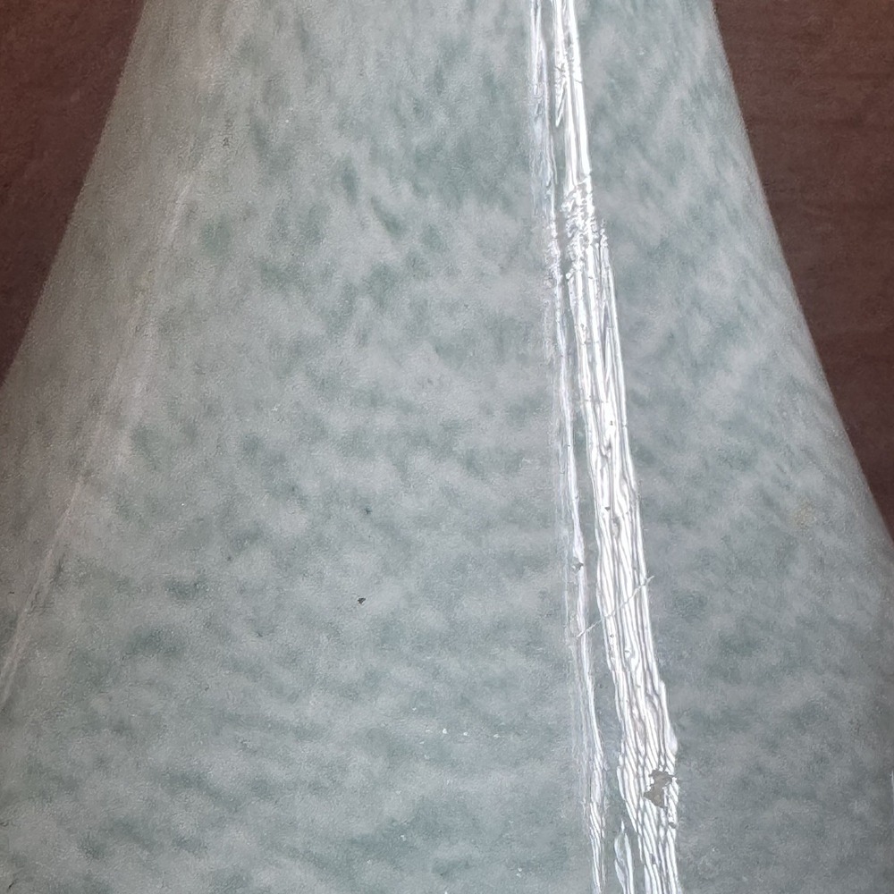 MURANO LAVORAZIONE ART GLASS BUD VASE SKY BLUE GREEN WHITE SWIRL PATTERN - Picture 7 of 12